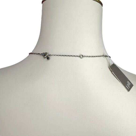 J. Jill Beaded Necklace Fringe Earrings Set Mixed Metal Faceted Iced Statement - Picture 14 of 15